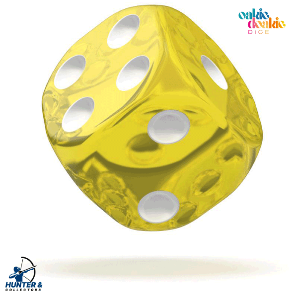 Oakie Doakie Dice W6 Würfel 12 mm Translucent - Gelb 36 Stück